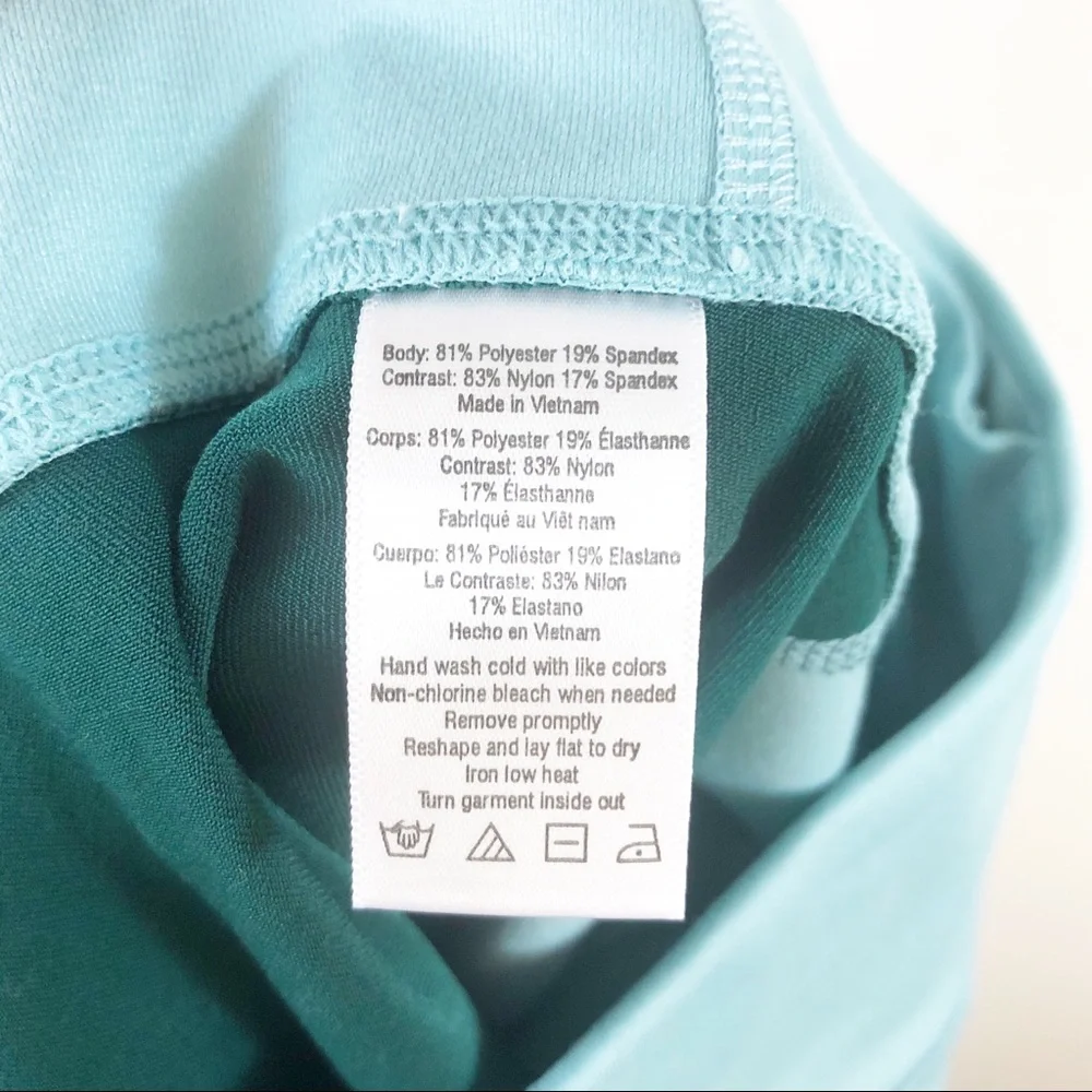 ALO YOGA Range Capri Cropped Legging Teal Green Mesh XS Mid Rise - Picture 6 of 7